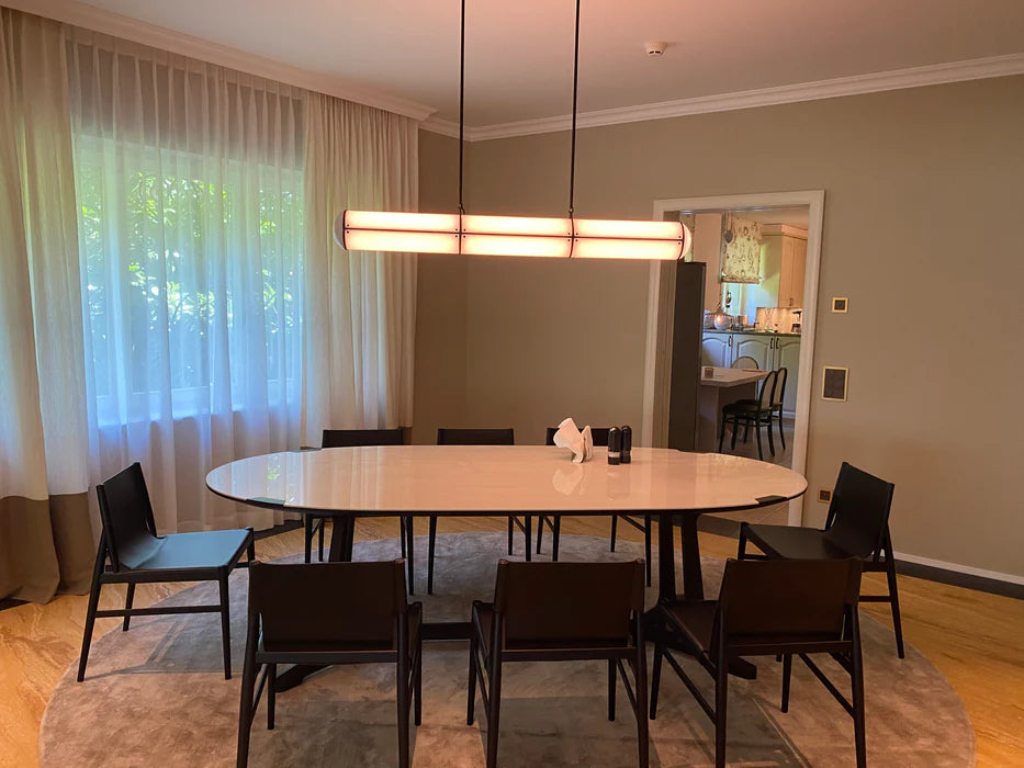 Modern Cylindrical Chandelier for Dining Room/Kitchen Island