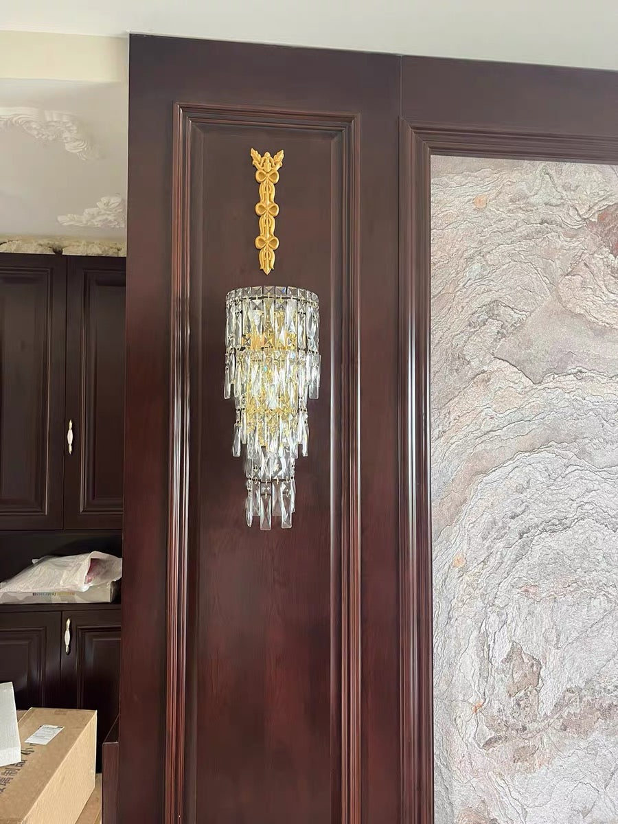 Modern Luxury Tiered Crystal Wall Lamp