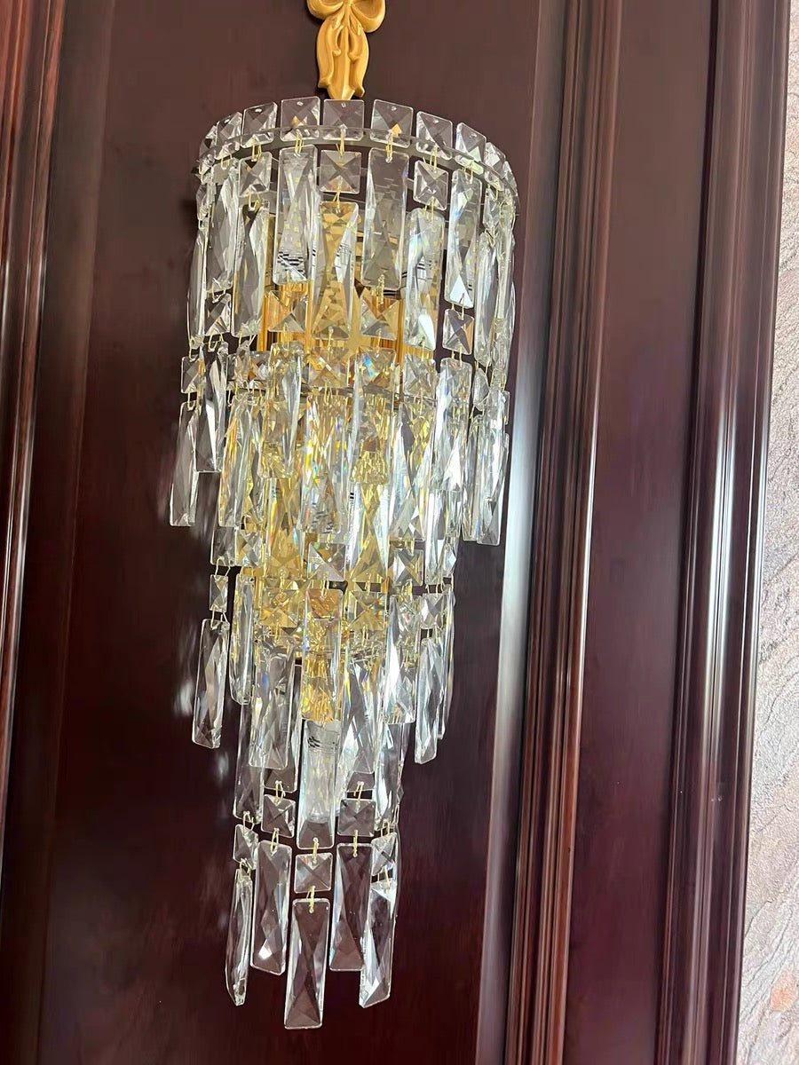 Modern Luxury Tiered Crystal Wall Lamp