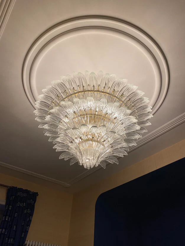 Lampadario in vetro artistico con fiori in fiore per soggiorno/camera da letto