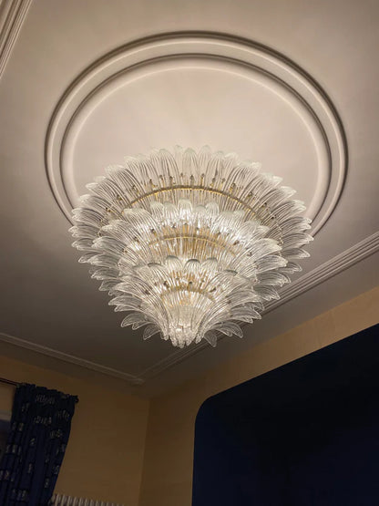 Lampadario in vetro artistico con fiori in fiore per soggiorno/camera da letto