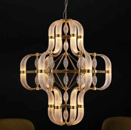 Lustre en verre d'art moderne pour salon/salle à manger/îlot de cuisine/chambre