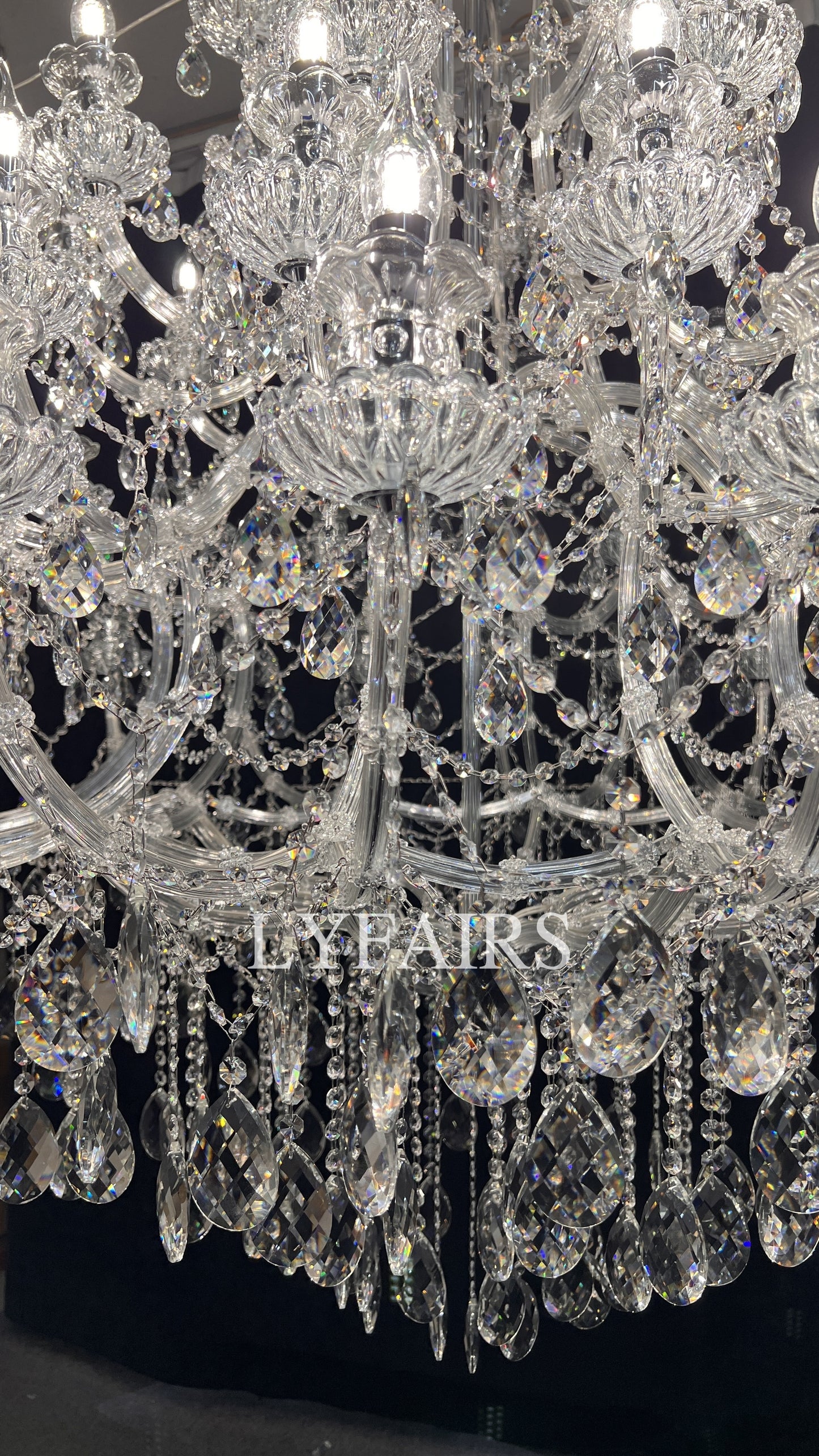 Lustre en cristal extra large à plusieurs niveaux pour hôtel/restaurant