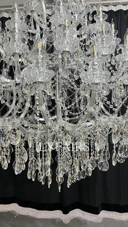 Lustre en cristal extra large à plusieurs niveaux pour hôtel/restaurant