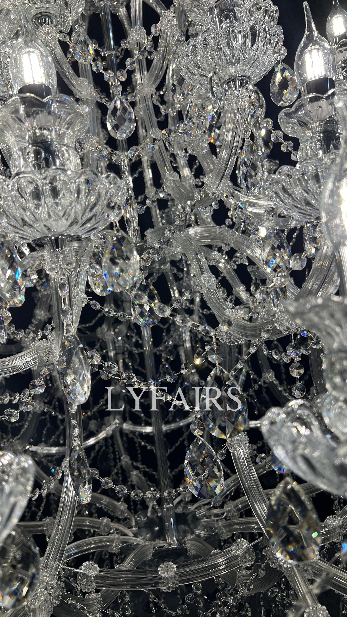 Lustre en cristal extra large à plusieurs niveaux pour hôtel/restaurant