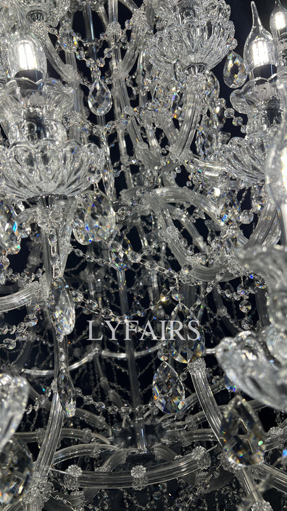 Lustre en cristal extra large à plusieurs niveaux pour hôtel/restaurant