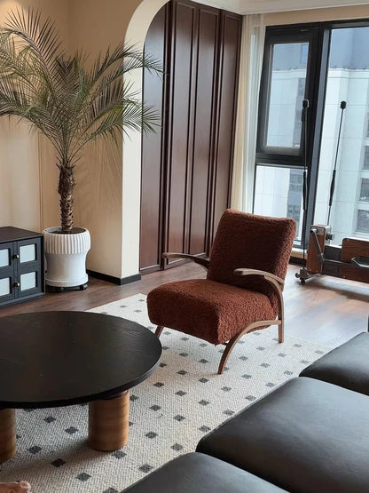 Poltrona da salotto in legno accogliente in stile francese