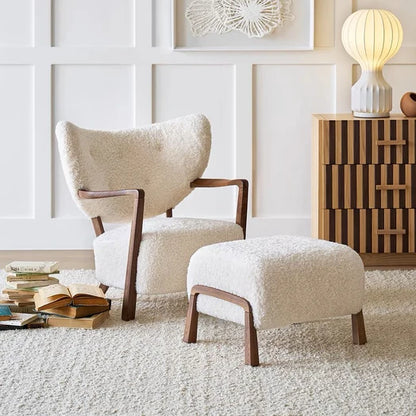 Fauteuil simple de style vintage français/style crème