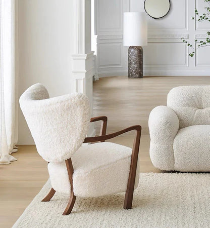 Fauteuil simple de style vintage français/style crème