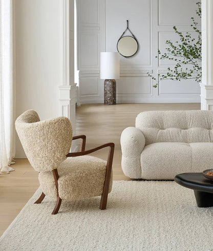 Fauteuil simple de style vintage français/style crème