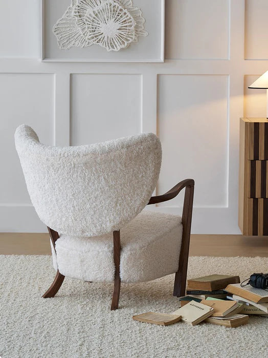 Fauteuil simple de style vintage français/style crème