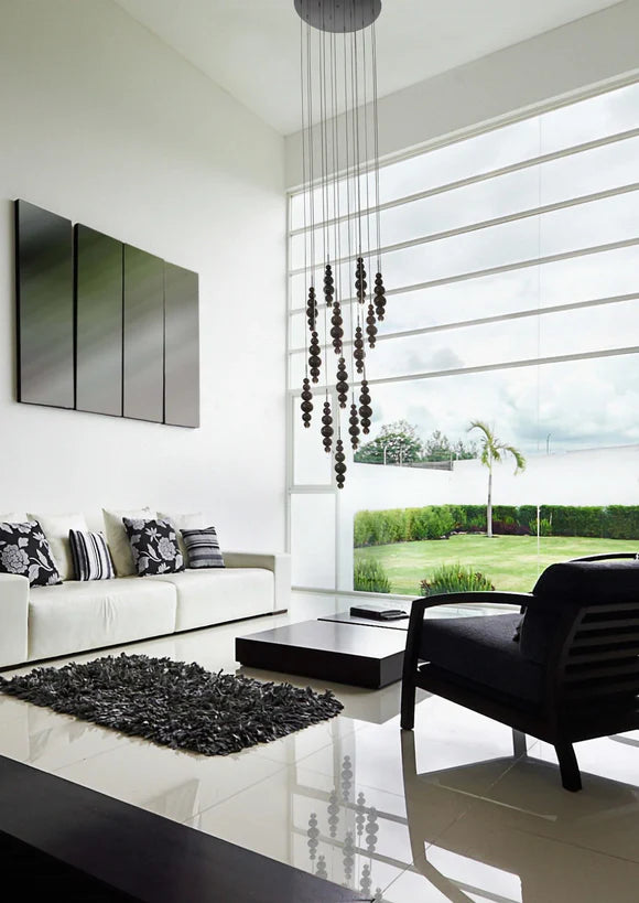 Modern Creative Black/Gold Cluster Glass Pendant Lamp