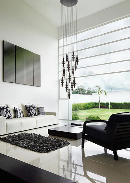 Modern Creative Black/Gold Cluster Glass Pendant Lamp