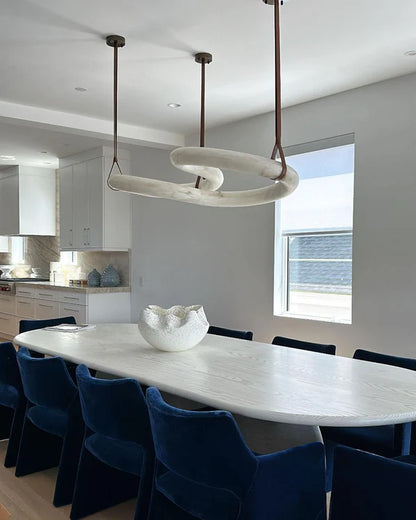 Lampada a sospensione moderna Infinity Alabaster per soffitti bassi