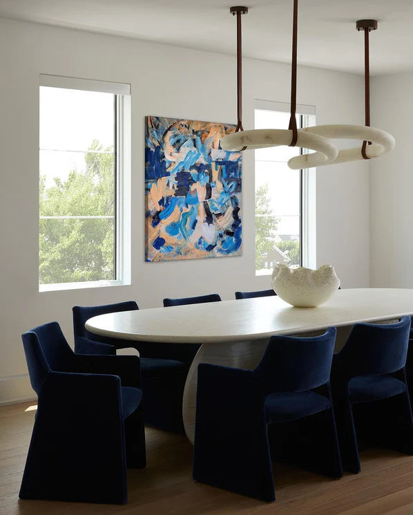 Lampada a sospensione moderna Infinity Alabaster per soffitti bassi