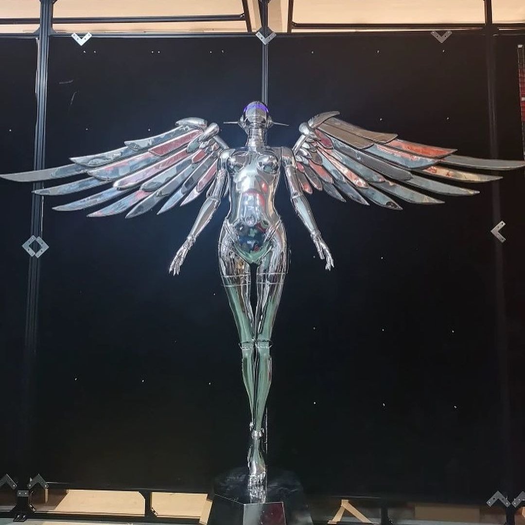 Art Design Flying Angel Statue Floor Lamp