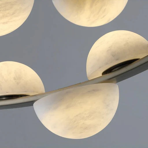 Lustre LED moderne en forme de goutte d'albâtre