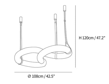 Lampada a sospensione moderna Infinity Alabaster per soffitti bassi