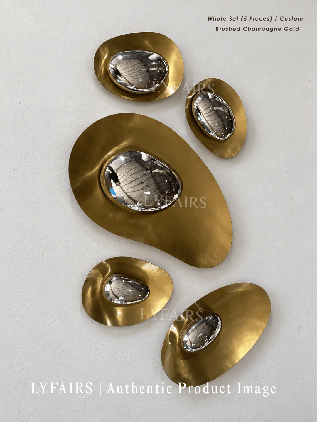 Contemporary Biomorphic Polished Steel Wall Sculpture