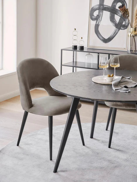 Sedia da pranzo moderna con finitura in tessuto minimalista