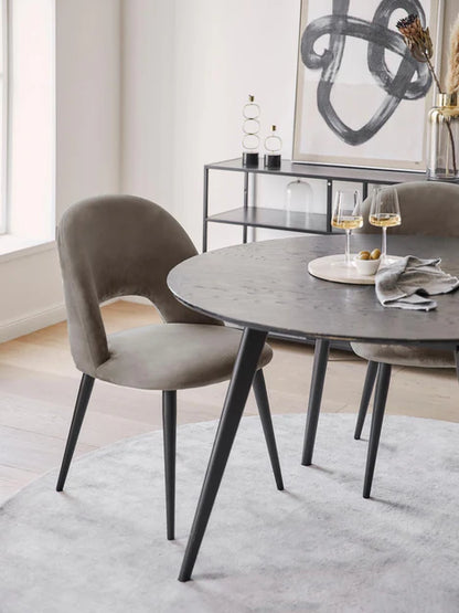 Sedia da pranzo moderna con finitura in tessuto minimalista