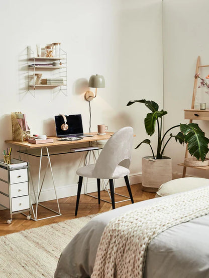 Sedia da pranzo moderna con finitura in tessuto minimalista