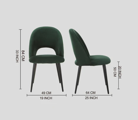Sedia da pranzo moderna con finitura in tessuto minimalista