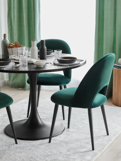 Sedia da pranzo moderna con finitura in tessuto minimalista