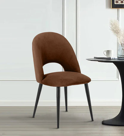 Sedia da pranzo moderna con finitura in tessuto minimalista