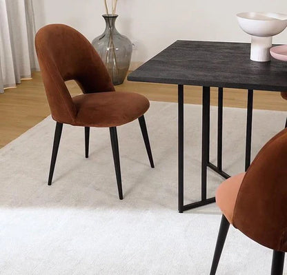 Sedia da pranzo moderna con finitura in tessuto minimalista
