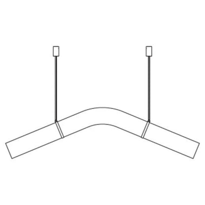 Modern Alabaster Curved Chandelier for Living/Dining Room