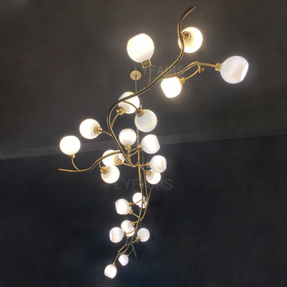 Lustre moderne en verre soufflé à la main pour salon/salle à manger/îlot de cuisine 