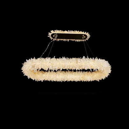 Modern Round/Oval/Linear/Square Natural Crystal Chandelier