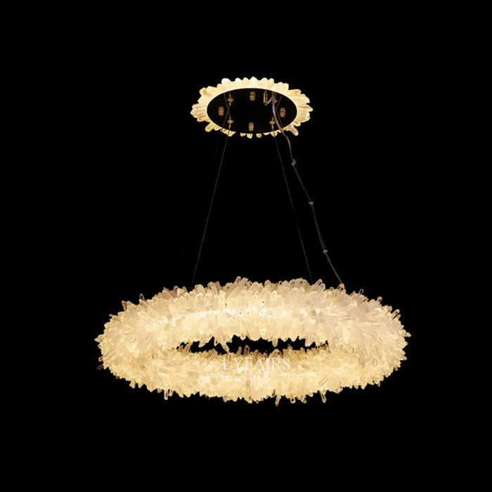 Modern Round/Oval/Linear/Square Natural Crystal Chandelier