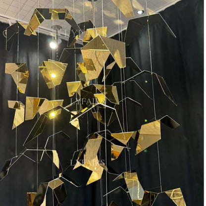New Creative Golden Wings Floating Chandelier for Hall/Hotel/Restaurant