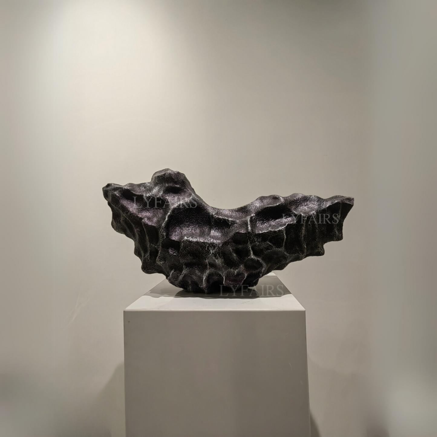 Modern Abstract Lava Rock-Inspired Sculpture