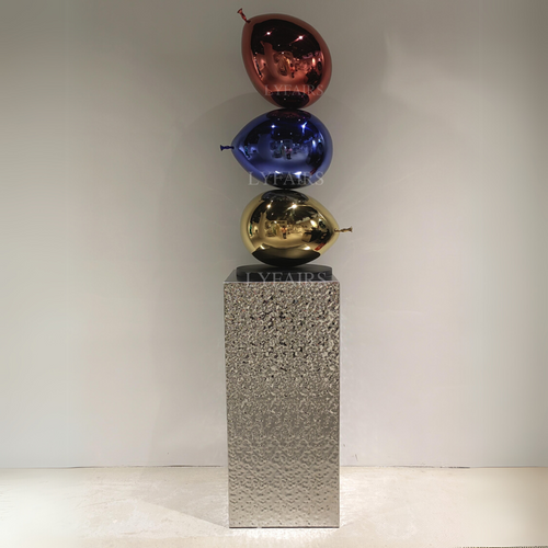 Art Design Red/Blue/Yellow Stainless Steel Sculpture