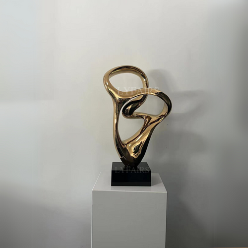 Art Design Stainless Steel Electroplated Gold Sculpture