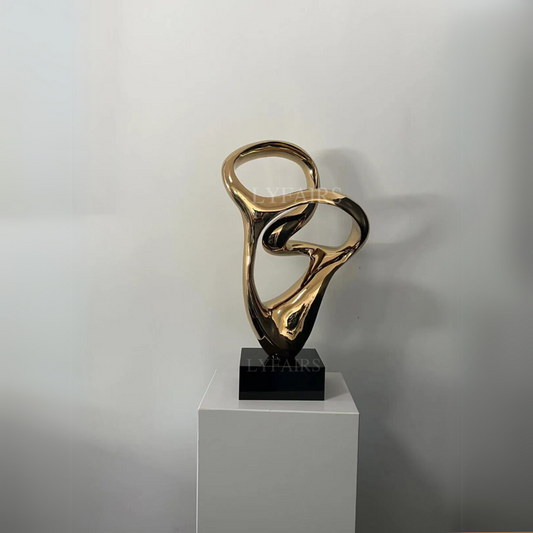 Art Design Stainless Steel Electroplated Gold Sculpture