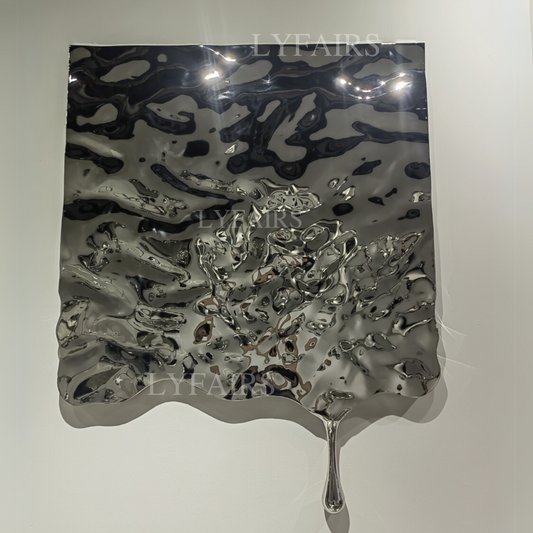 Elegant Water Droplet Ripples Stainless Steel Wall Mounted Decor