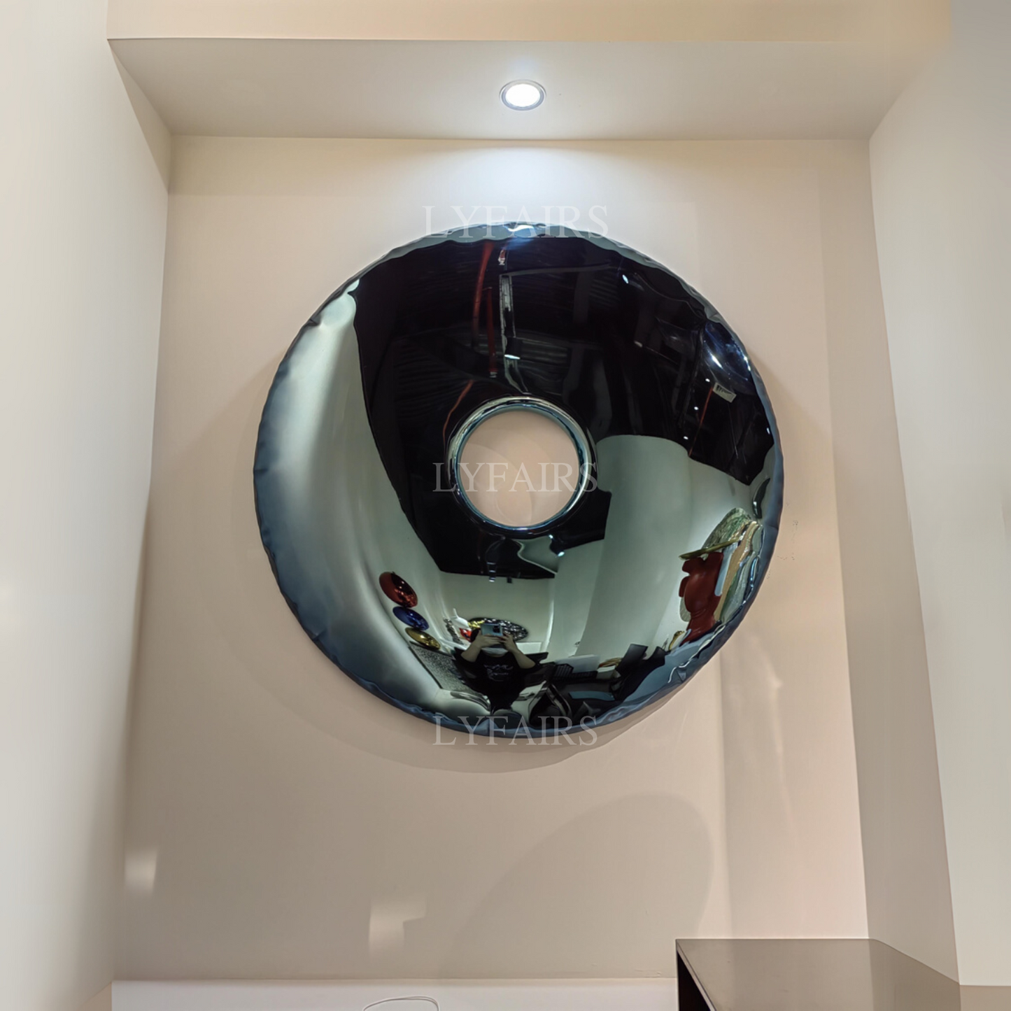 Modern Stainless Steel Donut Wall Decor