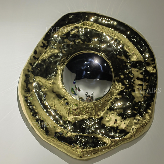 Irregular Electroplated Gold Stainless Steel Pearl Wall Decor
