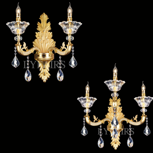 Eternal Baroque Revival Wall Lamp Series with Diamond-Inspired Crystal-Studded Light Arms