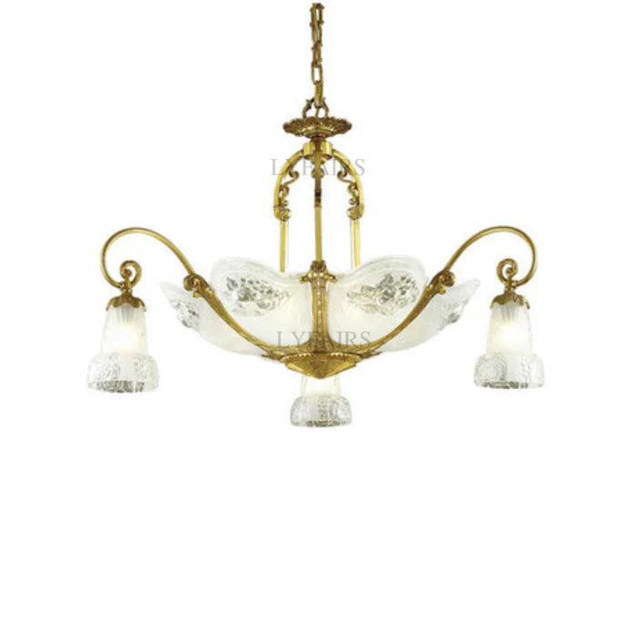 LYFAIRS x FH&Home Baroque Petal Classic Glass Chandelier for Palace
