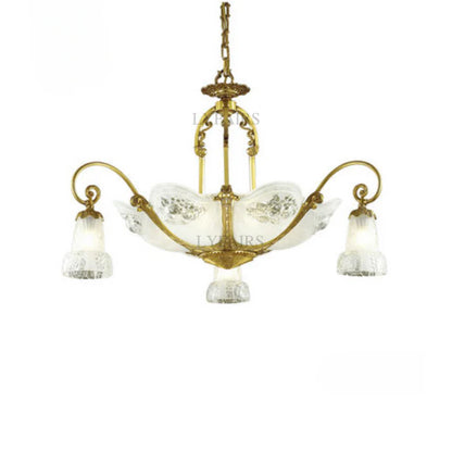 LYFAIRS x FH&Home Baroque Petal Classic Glass Chandelier for Palace