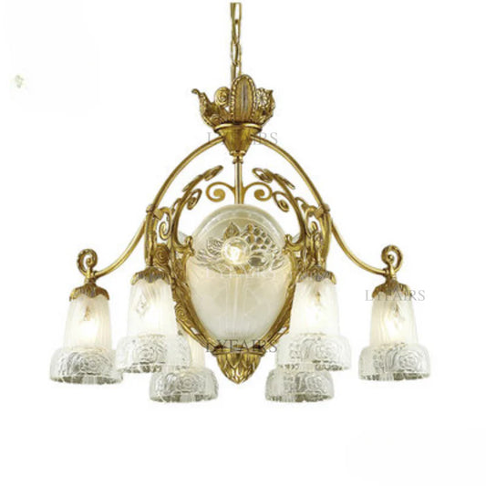 LYFAIRS x FH&Home Baroque Handcrafted Glass Chandelier for Palace