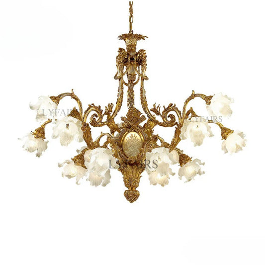 LYFAIRS x FH&Home Baroque Lily Grandeur Chandelier for Palace