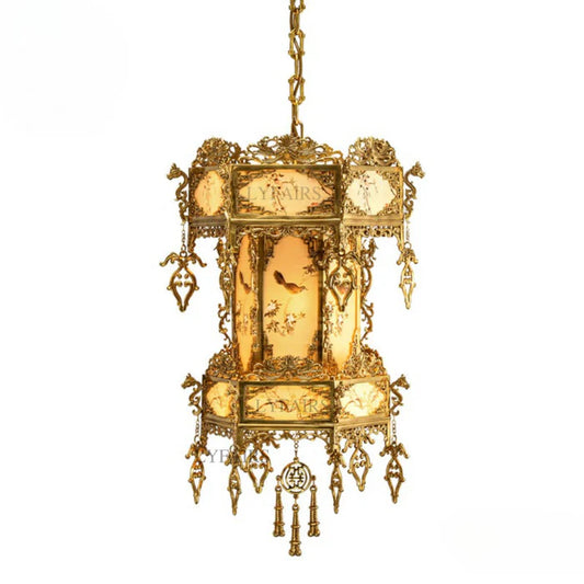 LYFAIRS x FH&Home Baroque Brass Latern Pendant