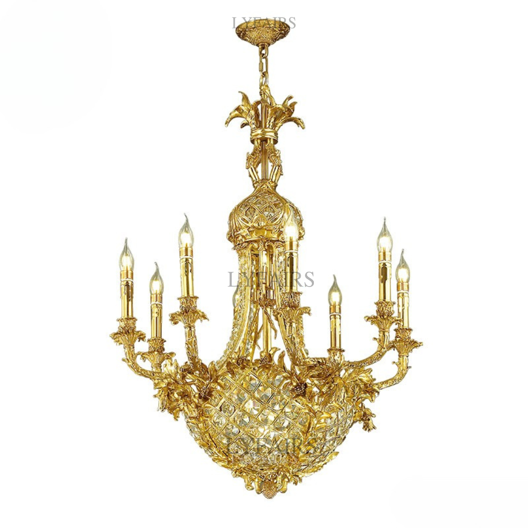 LYFAIRS x FH&Home Baroque Pineapple-inspired Crystal Chandelier