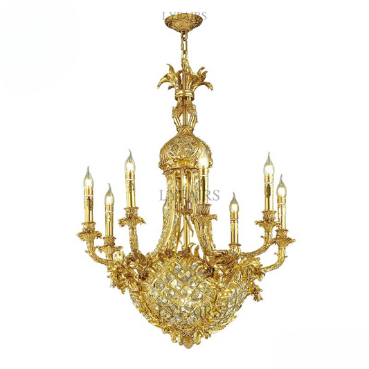 Lustre en cristal baroque inspiré de l'ananas LYFAIRS x FH&amp;Home